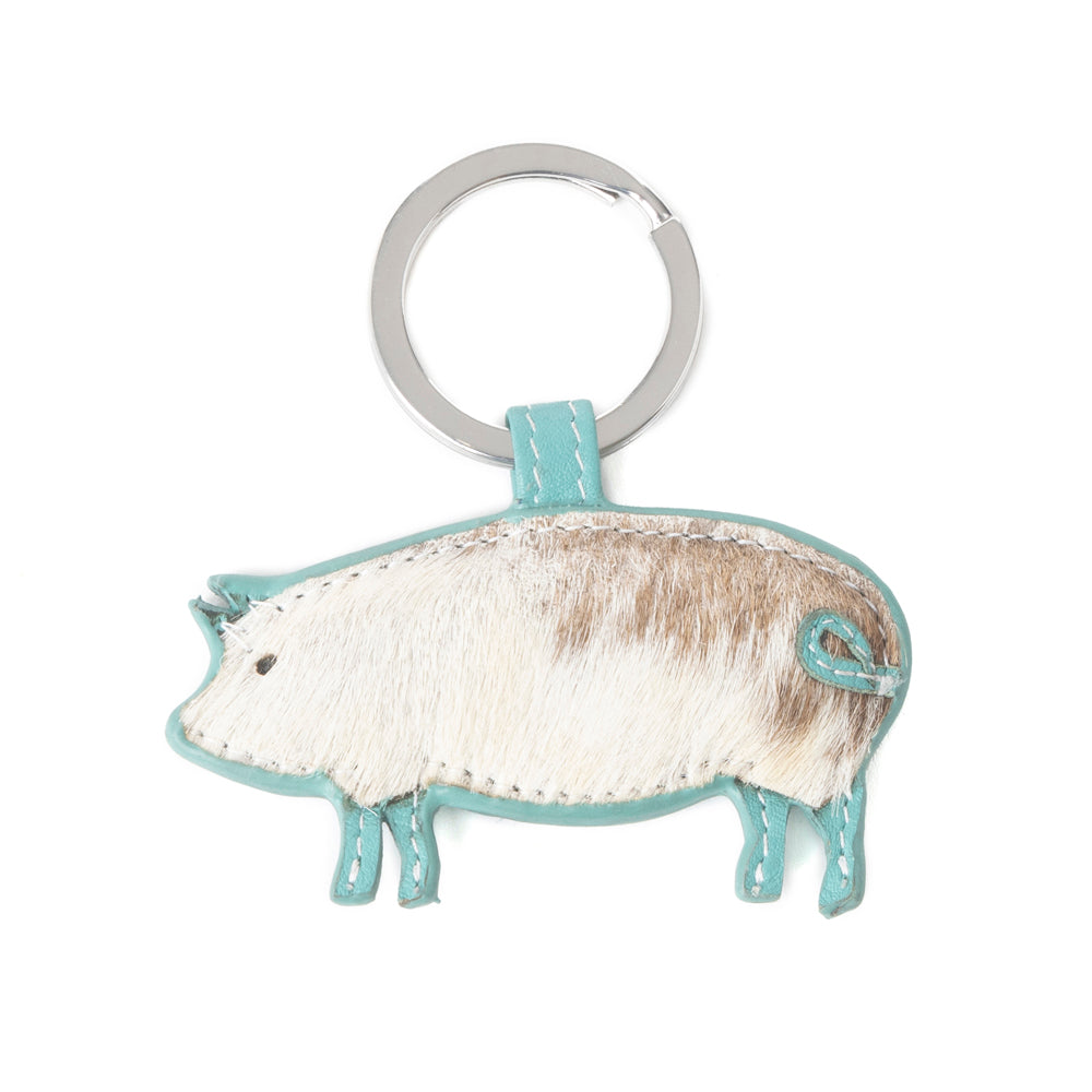 Pasture Pal Hairon Key Fob in Almond Cream