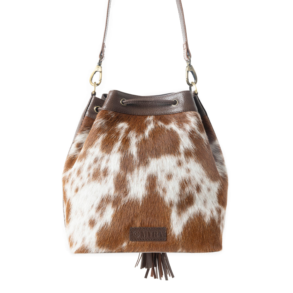 Rustler’s Charm Handtooled Bucket Bag in Brown