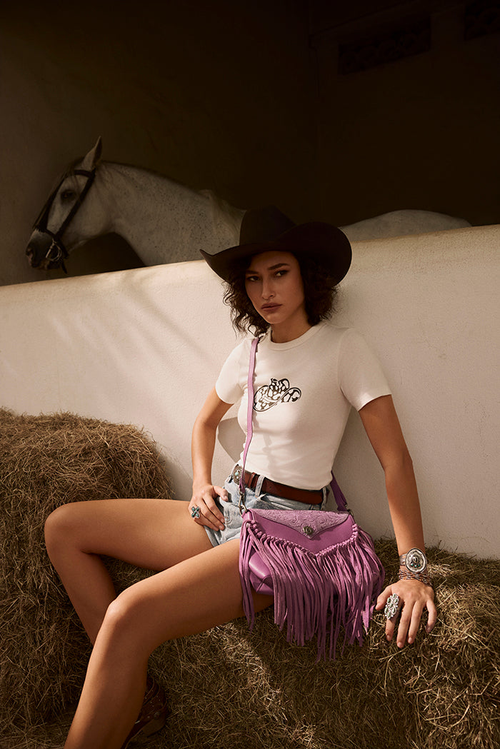 Wild West Fringe Leather Crossbody Bag Variant Combo