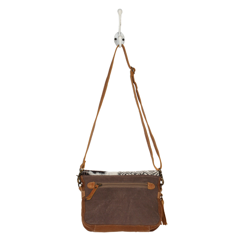 Rug & Hairon Flap Messenger Bag