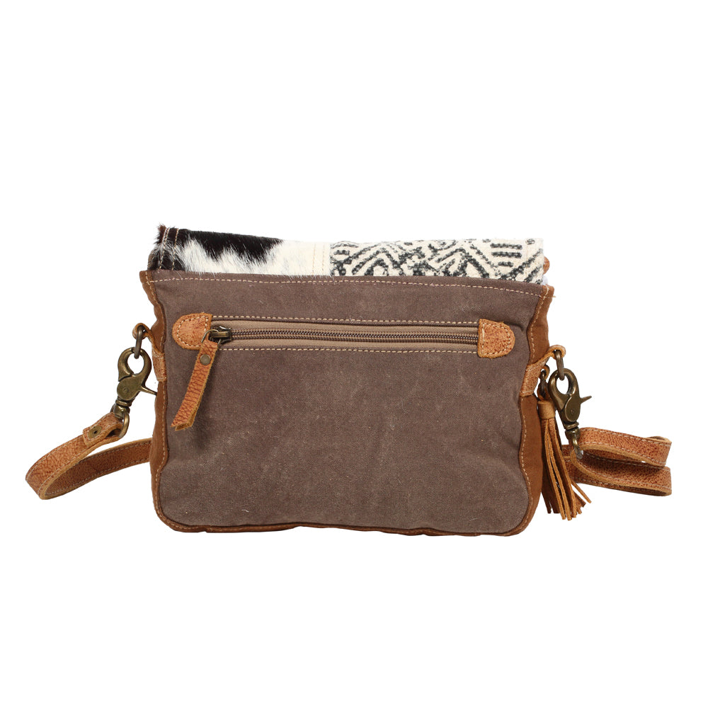 Rug & Hairon Flap Messenger Bag