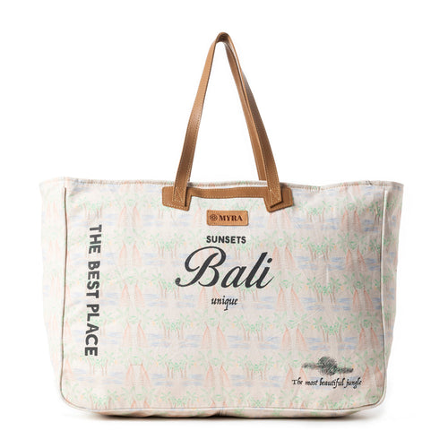 Bali Breeze Weekender Bag in Saddle Off-White