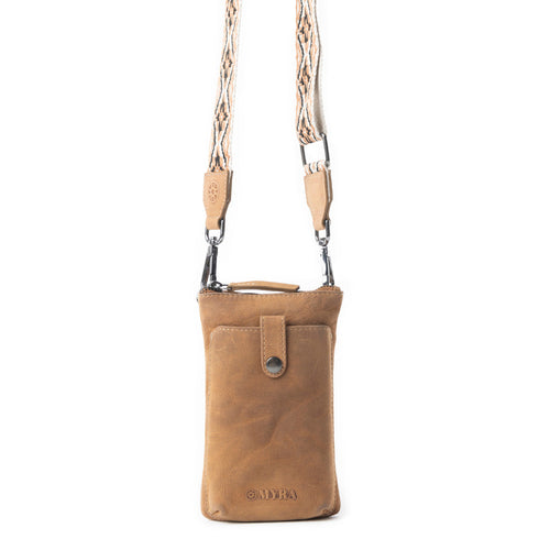 Saguaro Scout Leather Bag In Mid Brown