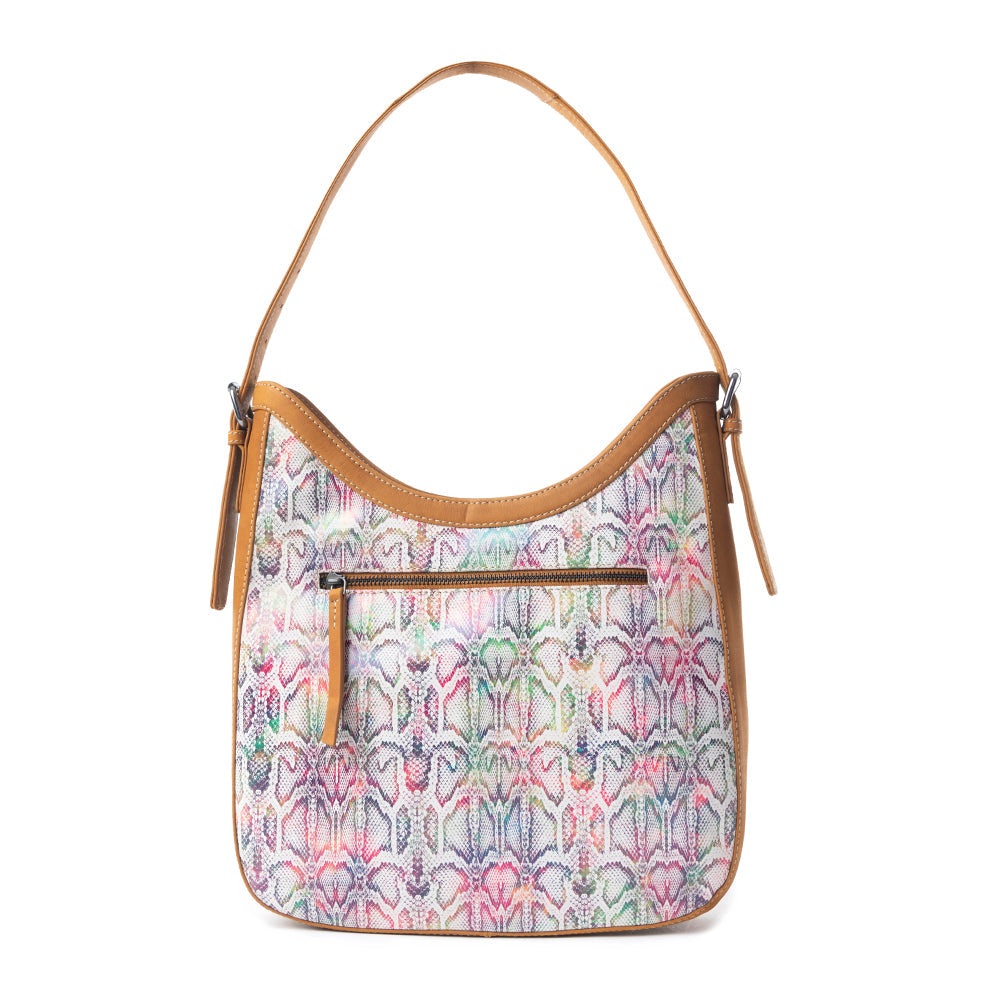 Desert Snow Leopard Leather Bag In Multicolor