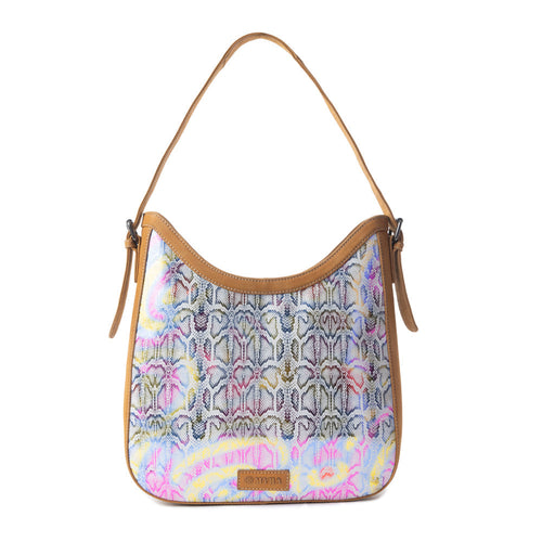 Desert Snow Leopard Leather Bag In White