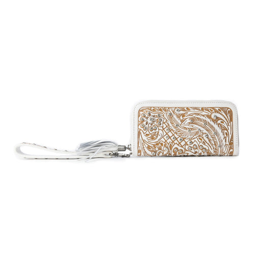 Sparkling Desert Moon Wallet In Chocolate White