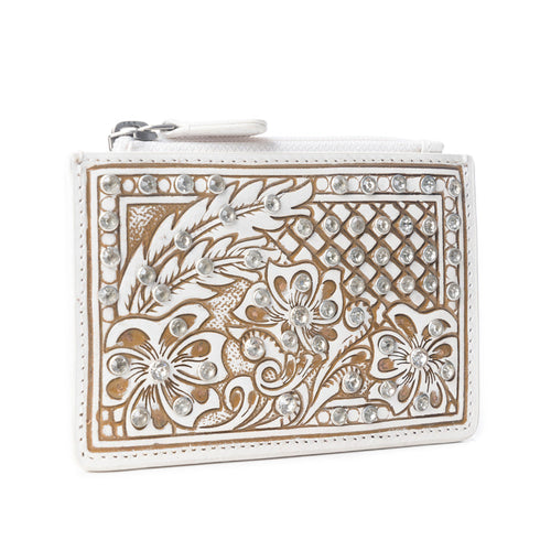 Sparkling Desert Moon Credit Card Holder In Chocolate White