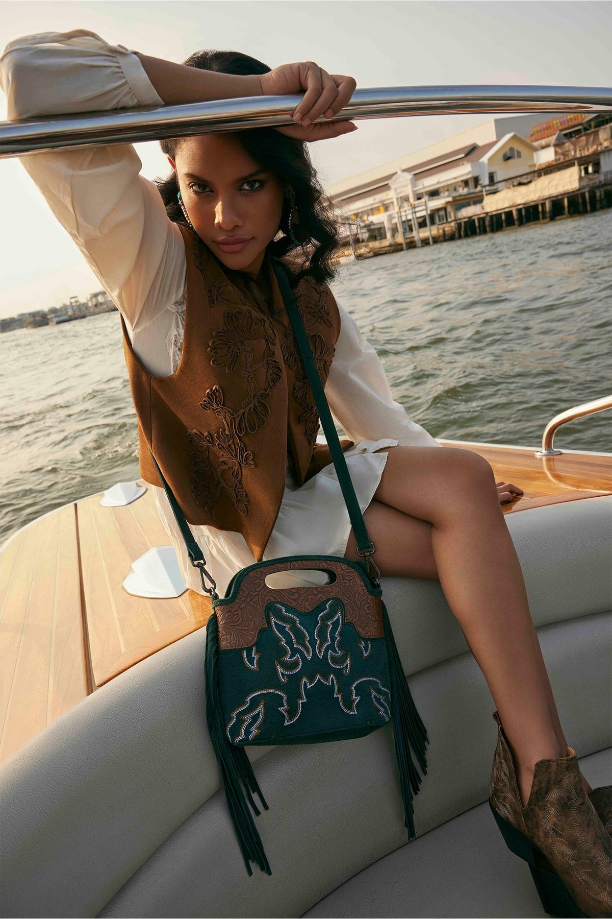 Electric Dessert Shoulder Bag In Green