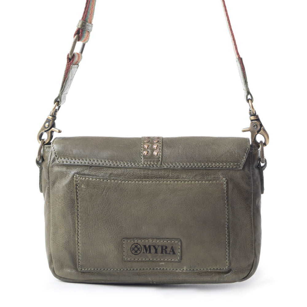 Pine Cone Leather Bag In Olive