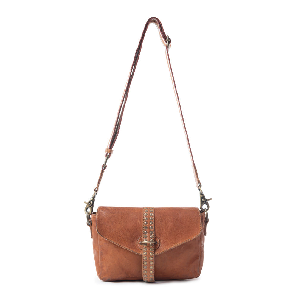 Pine Cone Leather Bag In Brown