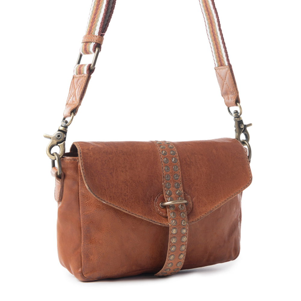 Pine Cone Leather Bag In Brown