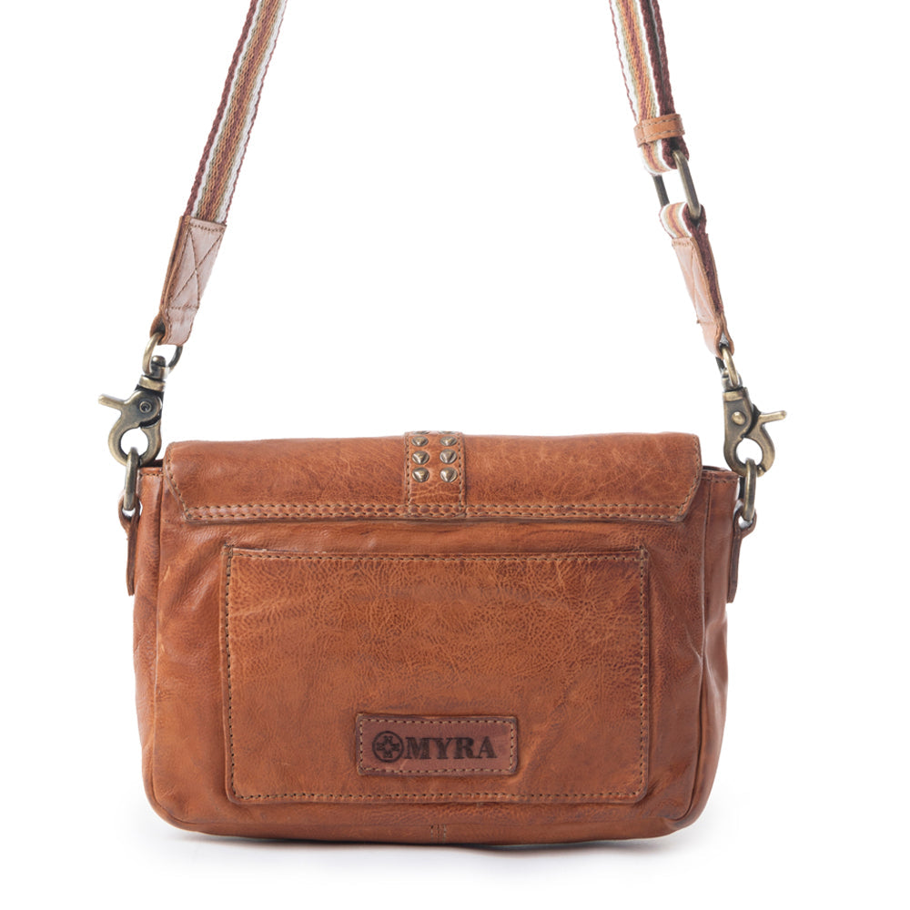 Pine Cone Leather Bag In Brown