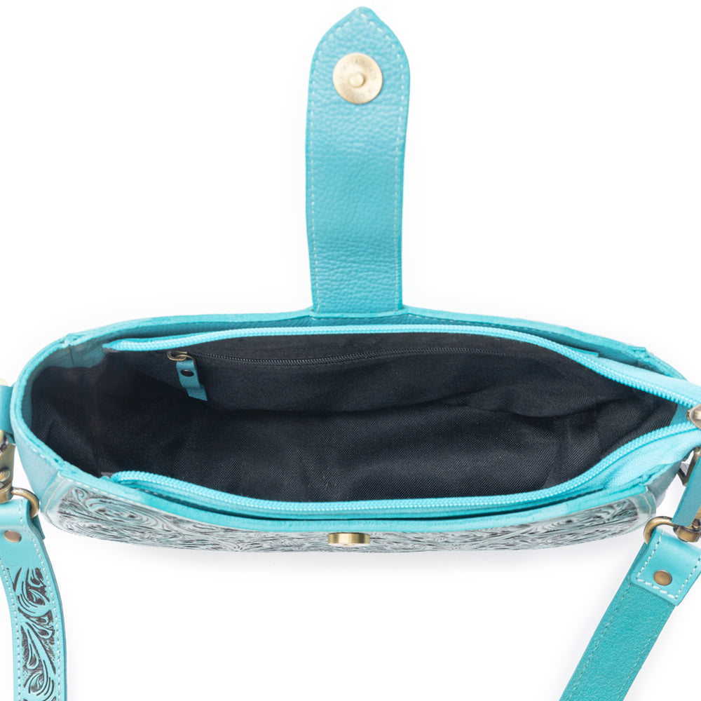 Wildflowers of the Prairie Bag In Turquoise