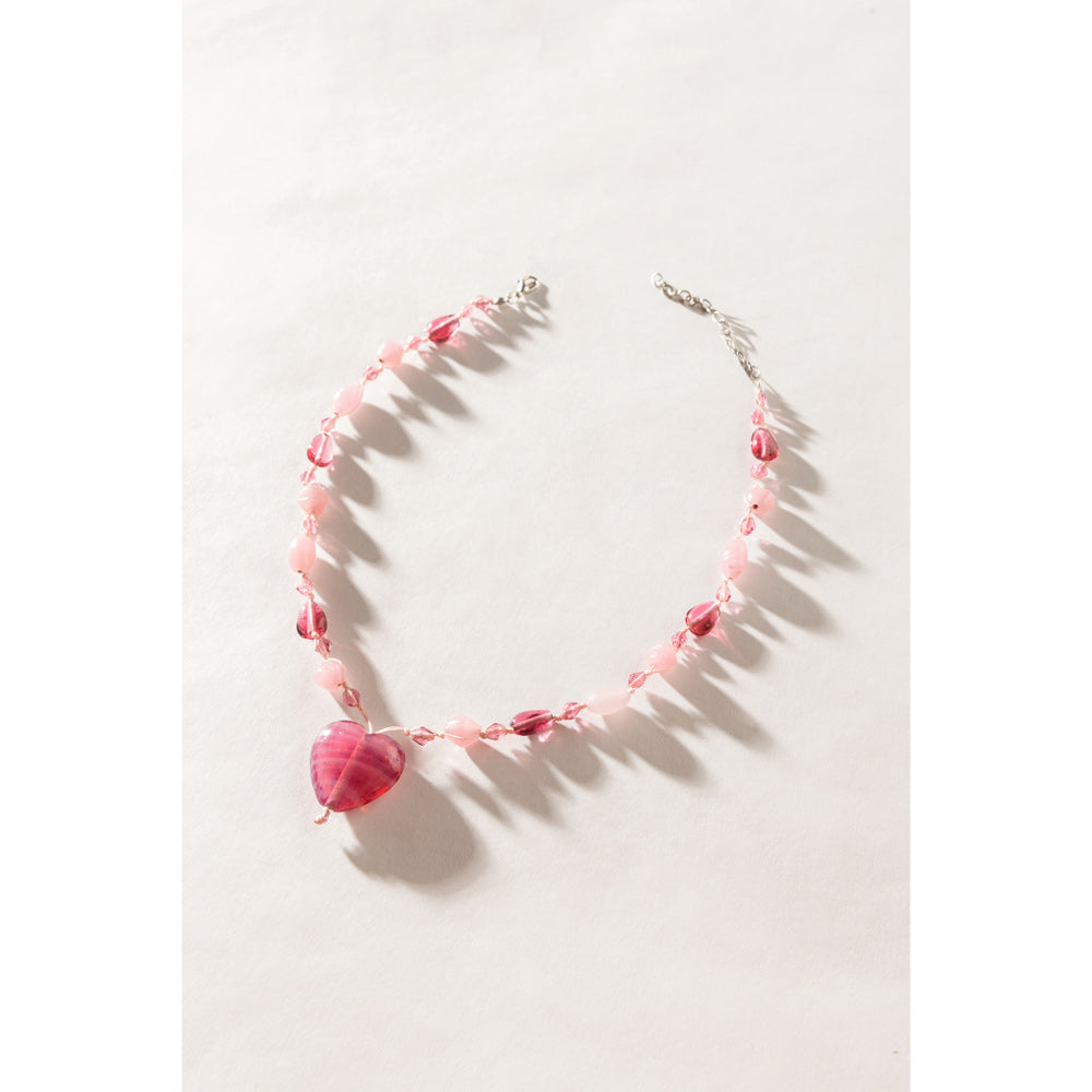 Desert Rose Heart Necklace