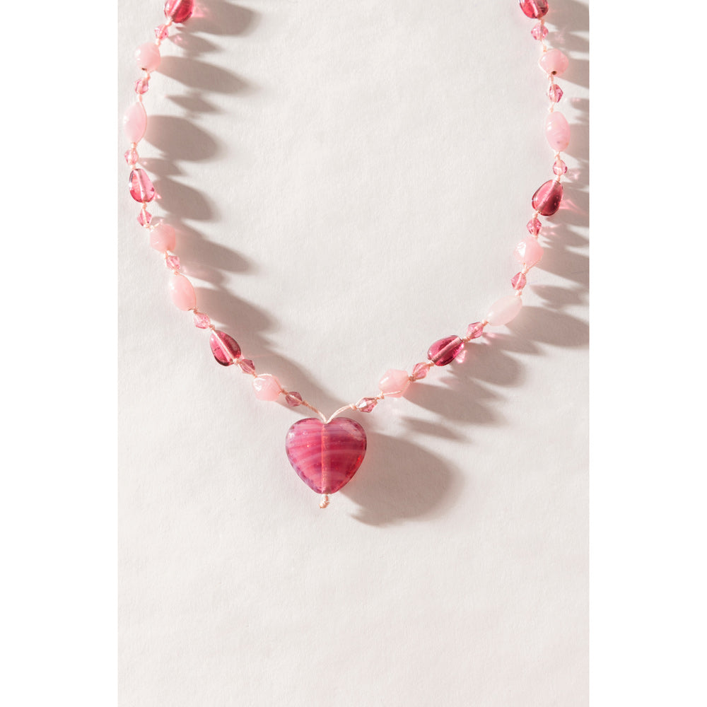 Desert Rose Heart Necklace