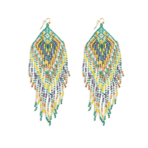 Lonanna Beaded Earrings In Green