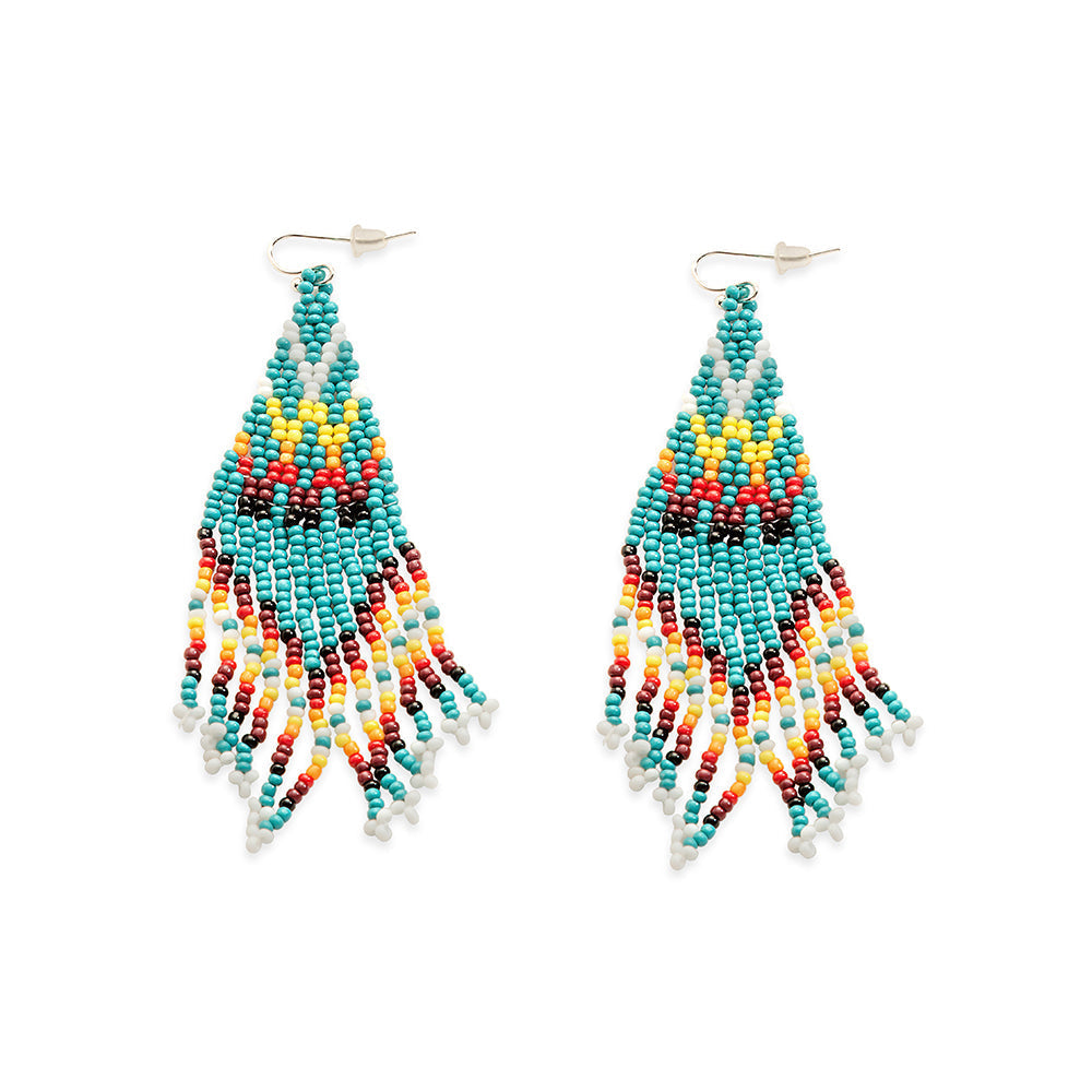 Thunderbird Wings Beaded Earrings