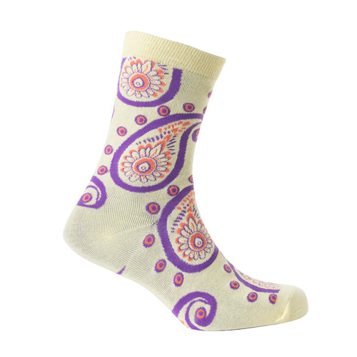Sunshine Swirl Suzie Socks In Cream