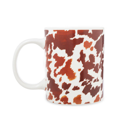 Sippin’ in the South Ceramic Mug in Brown Leapard Print