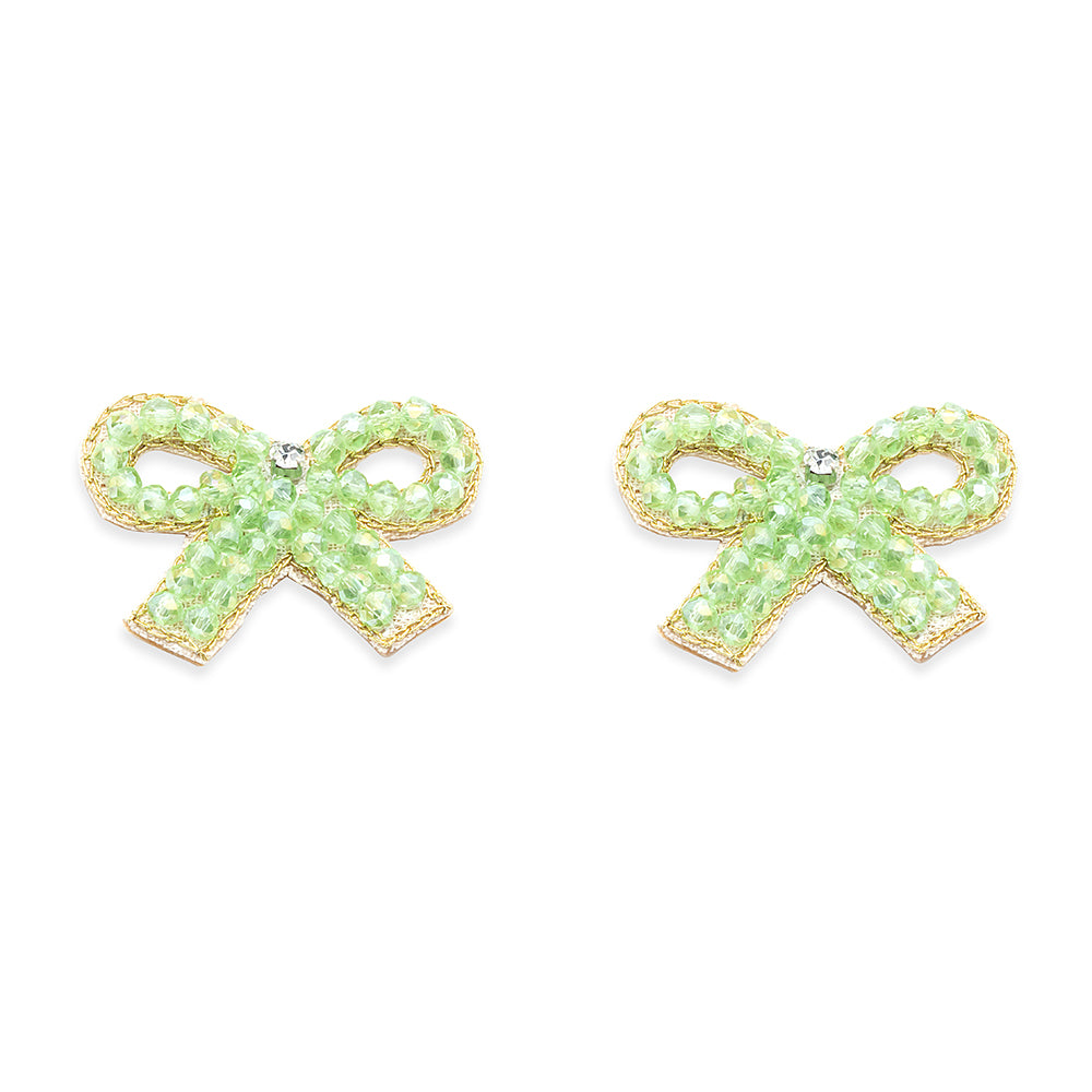 Petite Bows Beaded Earrings