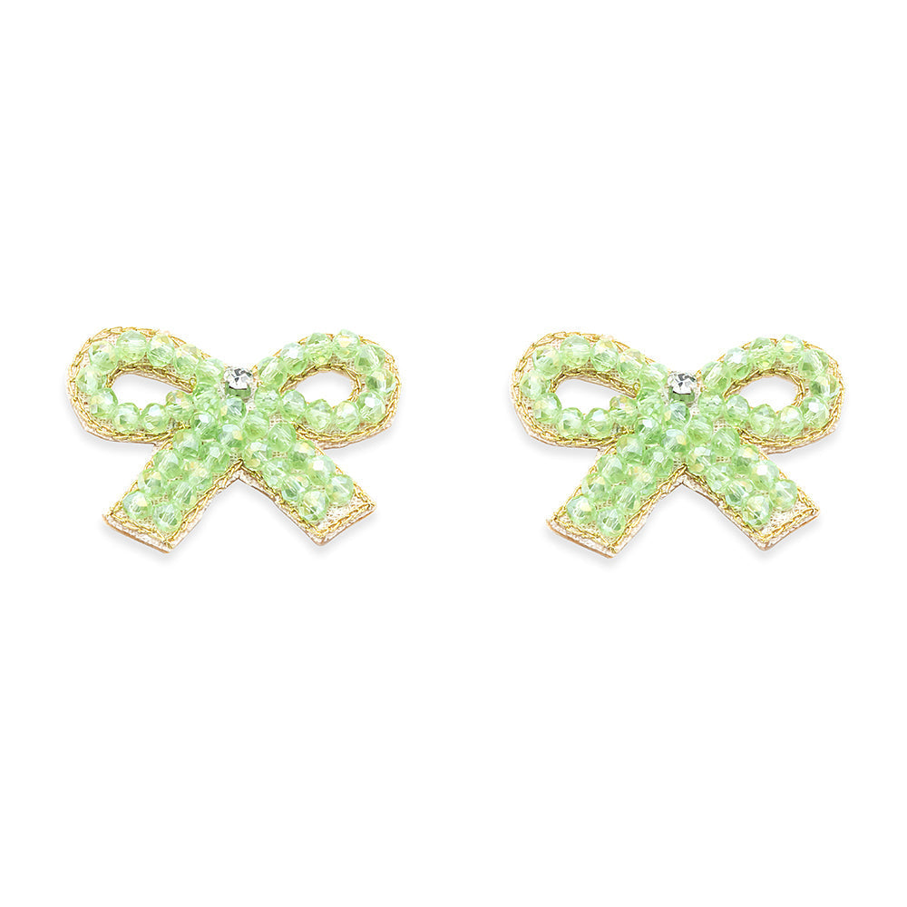 Petite Bows Beaded Earrings