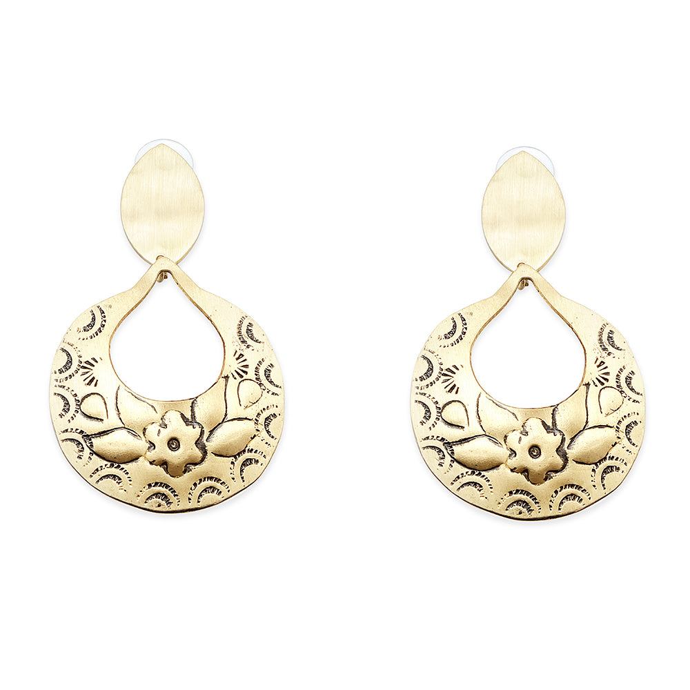 Blooms of the Crescent Moon Earrings