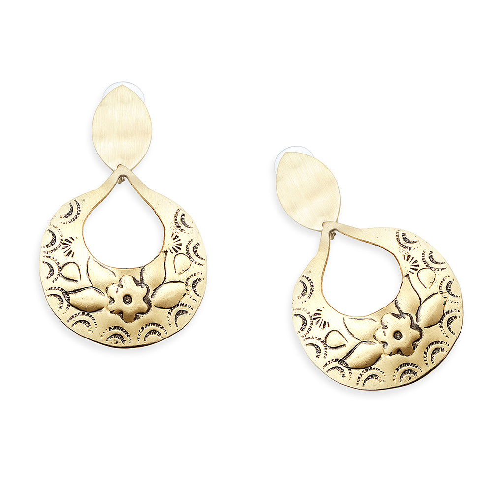 Blooms of the Crescent Moon Earrings