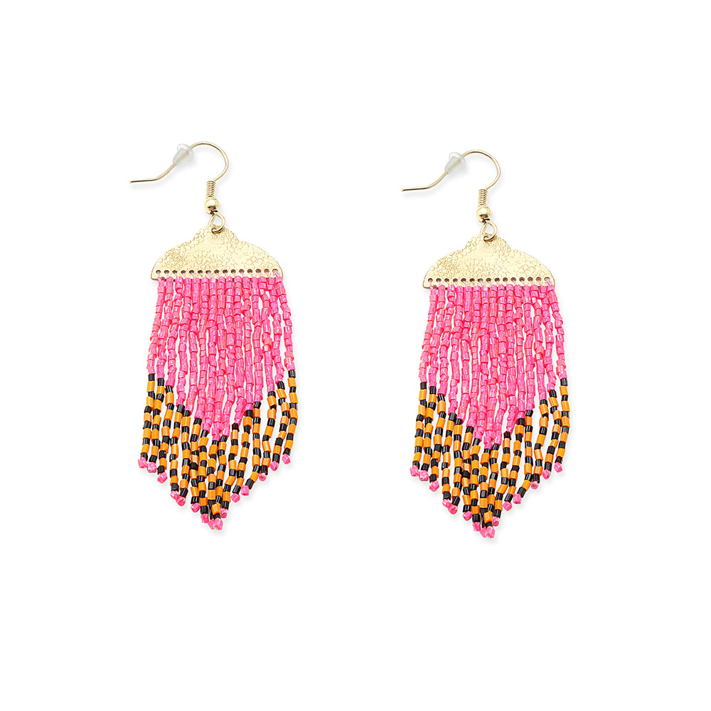Desert Cascade Beaded Earrings