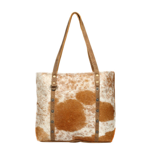 Opulent Leather & Hairon Bag - Myra Bags