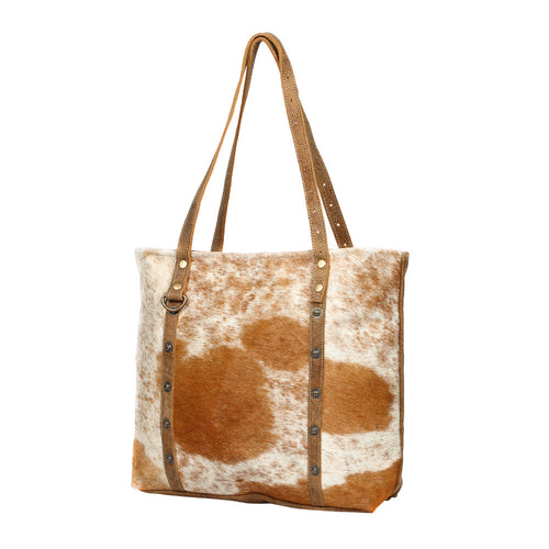 Opulent Leather & Hairon Bag - Myra Bags