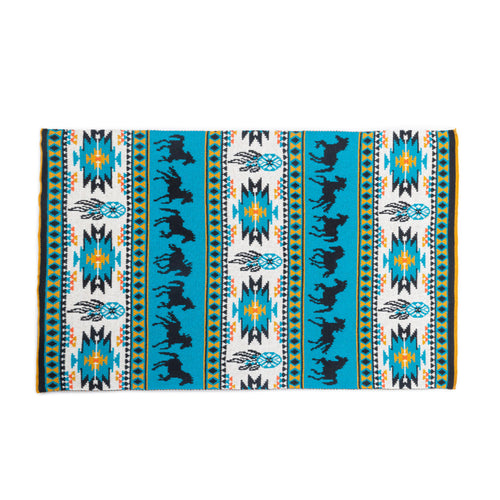 Dreamcatcher Knitted Cotton Kitchen Towel '' SET OF 2 '' in Prairie Blue