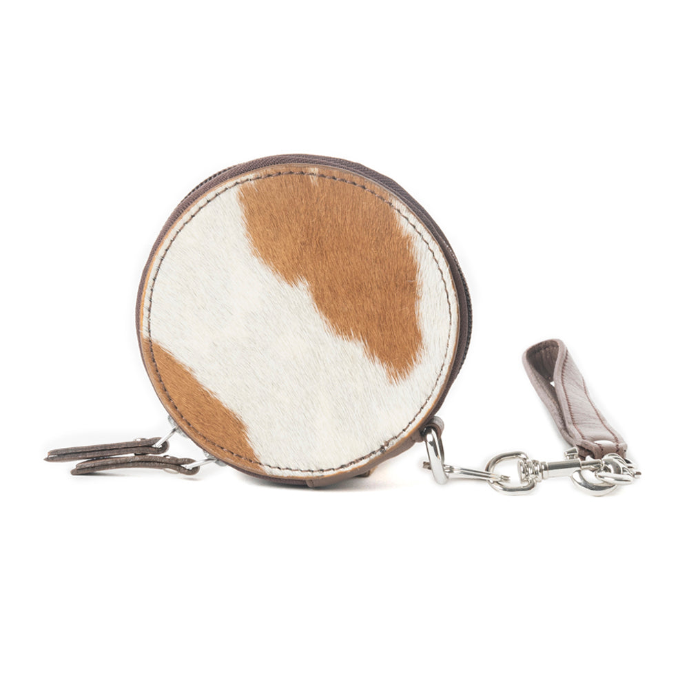 Mesa Halo Hairon Coin Pouch in Mocha Marble