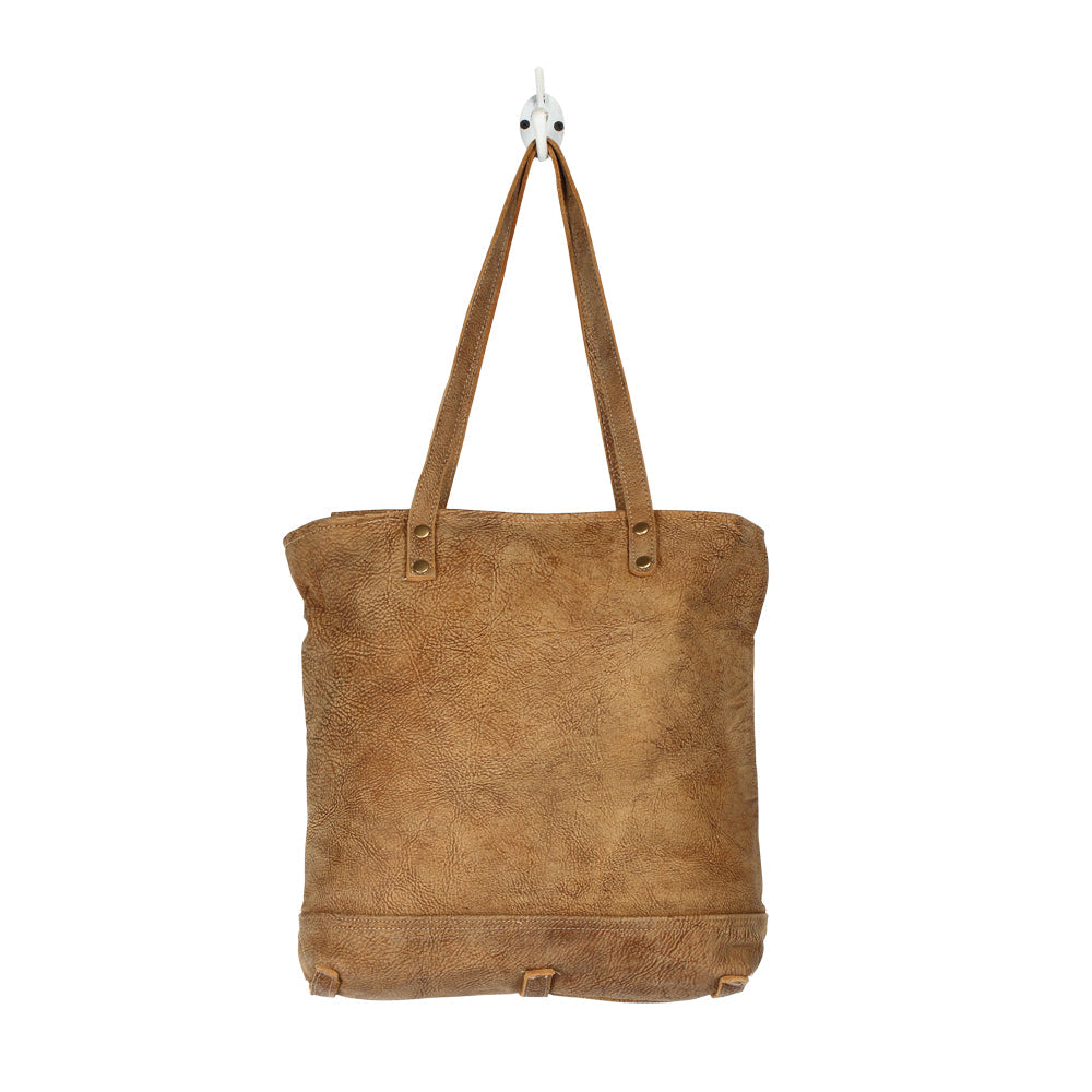 Hazel Opulence Leather And Hairon Bag - Myra Bags