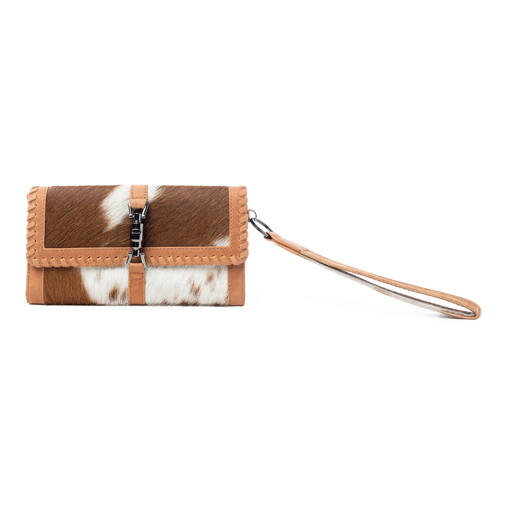 Oracle Ember Hairon Leather Wallet in Autumn Tan