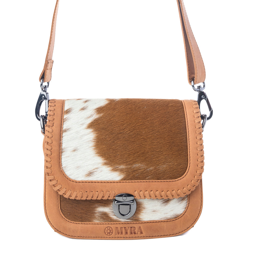 Sunset Mirage Hairon Leather Bag in Maple White