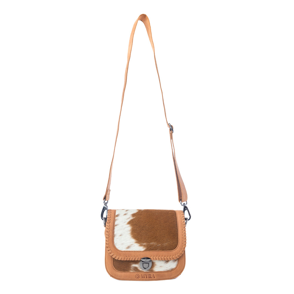 Sunset Mirage Hairon Leather Bag in Maple White