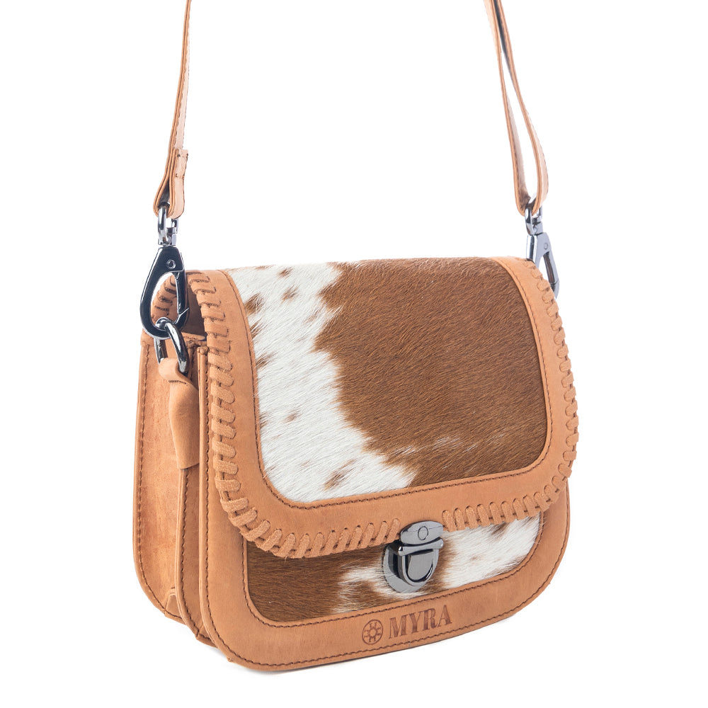 Sunset Mirage Hairon Leather Bag in Maple White