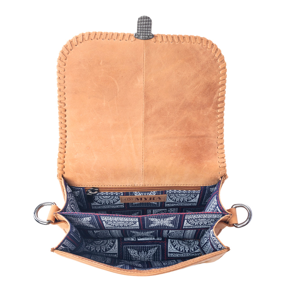 Sunset Mirage Hairon Leather Bag in Maple White