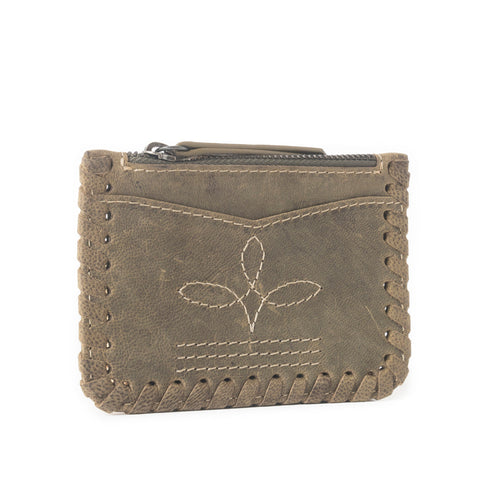 Outlander Edge Western Embroided Credit Card Holder in Brown