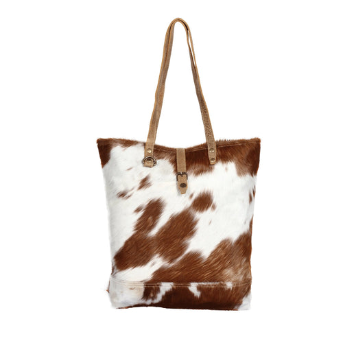 Chestnut Hairon Tote Bag - Myra Bags