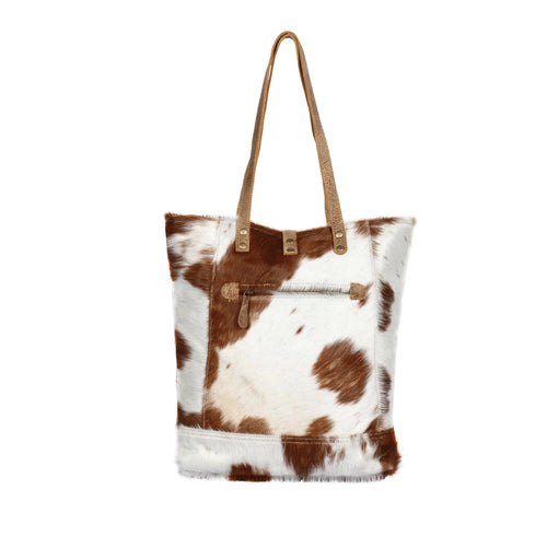 Chestnut Hairon Tote Bag - Myra Bags