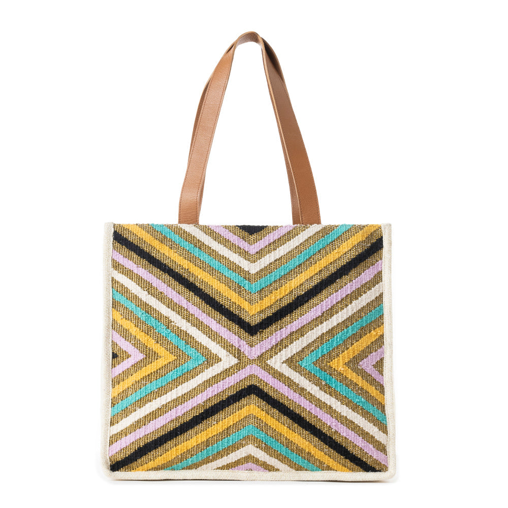 Zia Prism Tote Bag in Sundown Turquoise