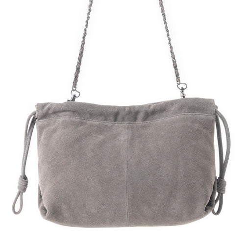 Wanderlust Suede Shoulder Bag in Moon Ash