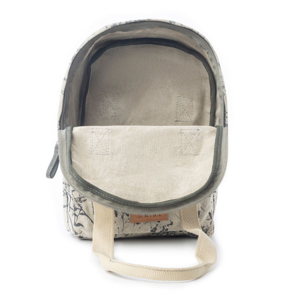 Fable Flora Cotton Backpack in Earthy Sage