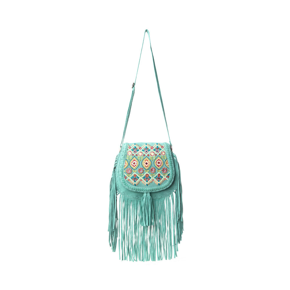 Myra Mojave Meadow Leather Bag in Dusty Jade