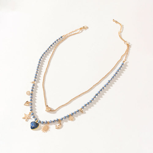Celeste Charm Necklace in Desert Gold