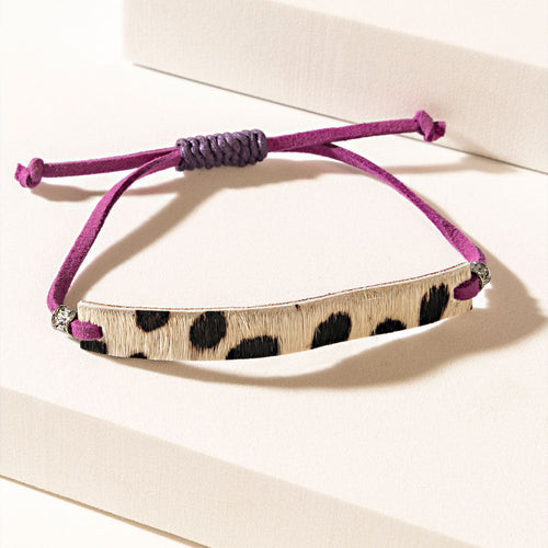 Panthera Layered Bracelet in Neon Plum