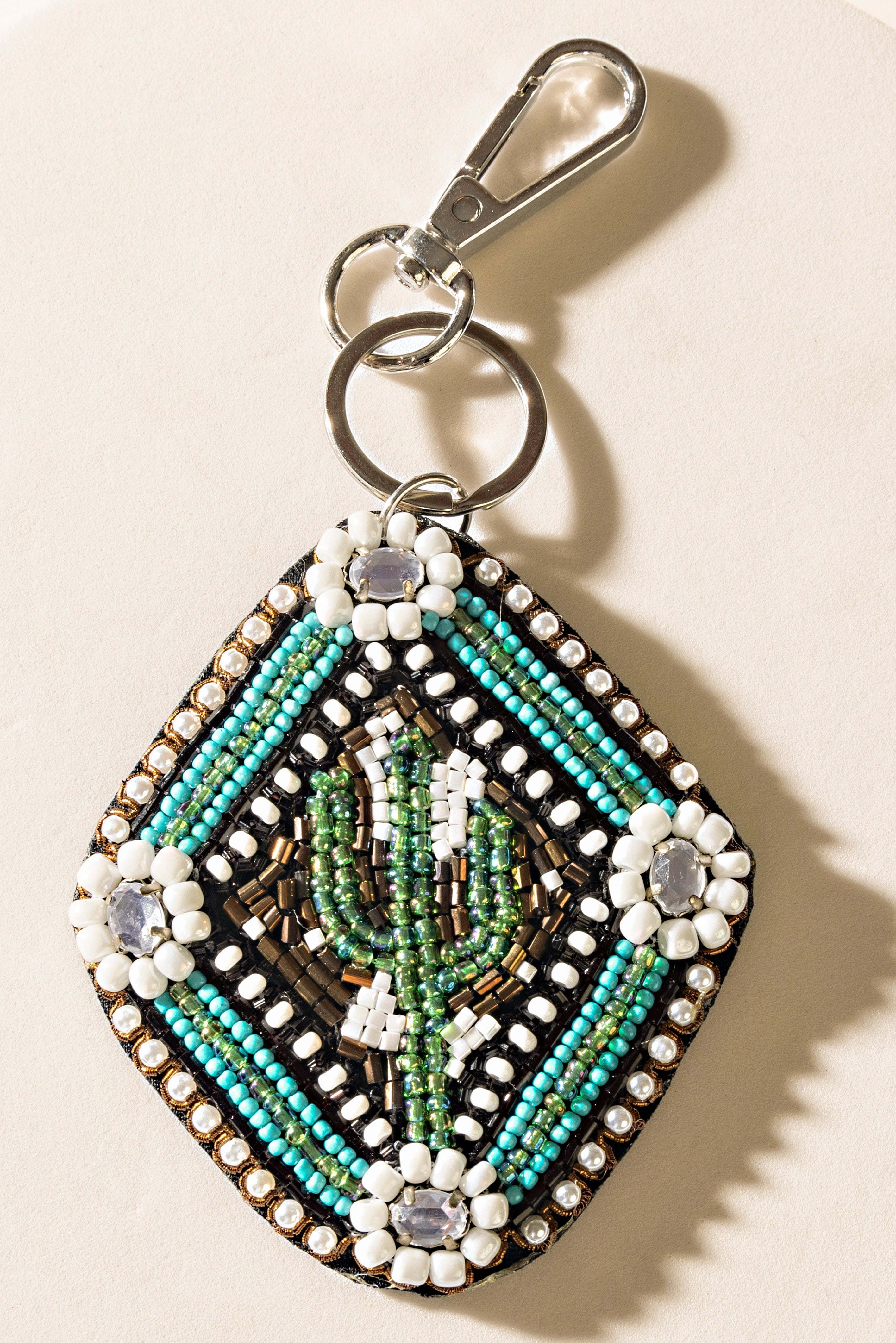 Suzanna Sunset Keychain in Electric Blue