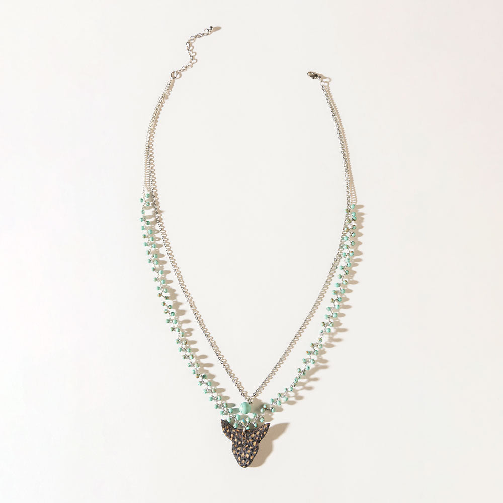 Spirit of the Plains Necklace in Moon Silver
