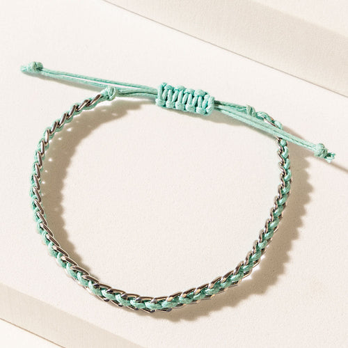 Calm & Chaos Bracelet in Aqua Silver
